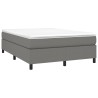 Boxspringbett mit Matratze Dunkelgrau 140x190 cm Stoff