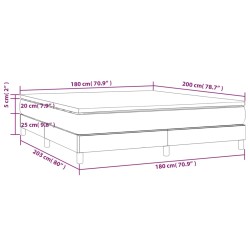 Boxspringbett mit Matratze Dunkelgrau 180x200 cm Samt