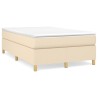 Boxspringbett mit Matratze Creme 120x200 cm Stoff