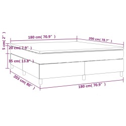 Boxspringbett mit Matratze Dunkelblau 180x200 cm Samt