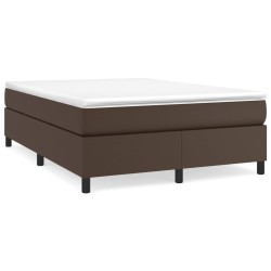 Boxspringbett mit Matratze Braun 160x200 cm Kunstleder