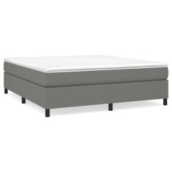 Boxspringbett mit Matratze Dunkelgrau 180x200 cm Stoff