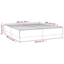 Boxspringbett mit Matratze Dunkelgrau 180x200 cm Stoff