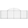 Gabionen mit Hochbogen 6 Stk. 200x30x60/80 cm Verzinktes Eisen