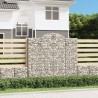 Gabionen mit Hochbogen 3 Stk. 200x50x180/200cm Verzinktes Eisen