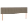 Boxspringbett mit Matratze & LED Taupe 200x200 cm Stoff