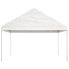 Pavillon mit Dach Weiß 20,07x4,08x3,22 m Polyethylen