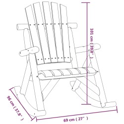 5-tlg. Garten-Lounge-Set Massivholz Fichte