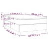 Boxspringbett mit Matratze Hellgrau 120x200 cm Samt