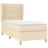 Boxspringbett mit Matratze Creme 90x200 cm Stoff