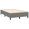 Boxspringbett mit Matratze & LED Dunkelgrau 120x200 cm Stoff