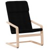 Relaxsessel mit Hocker Schwarz Stoff