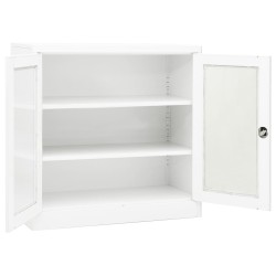 Büroschrank Weiß 90x40x90 cm Stahl