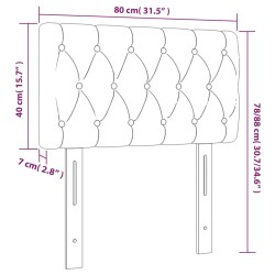 LED Kopfteil Dunkelbraun 80x7x78/88 cm Stoff