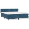 Boxspringbett mit Matratze Dunkelblau 160x200 cm Samt