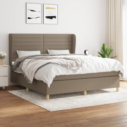 Boxspringbett mit Matratze Taupe 160x200 cm Stoff