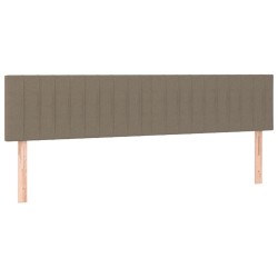 Boxspringbett mit Matratze & LED Taupe 180x200 cm Stoff