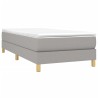 Boxspringbett mit Matratze Hellgrau 100x200 cm Stoff