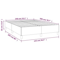 Boxspringbett mit Matratze Hellgrau 140x200 cm Stoff