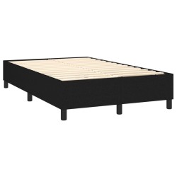 Boxspringbett mit Matratze & LED Schwarz 120x200 cm Stoff