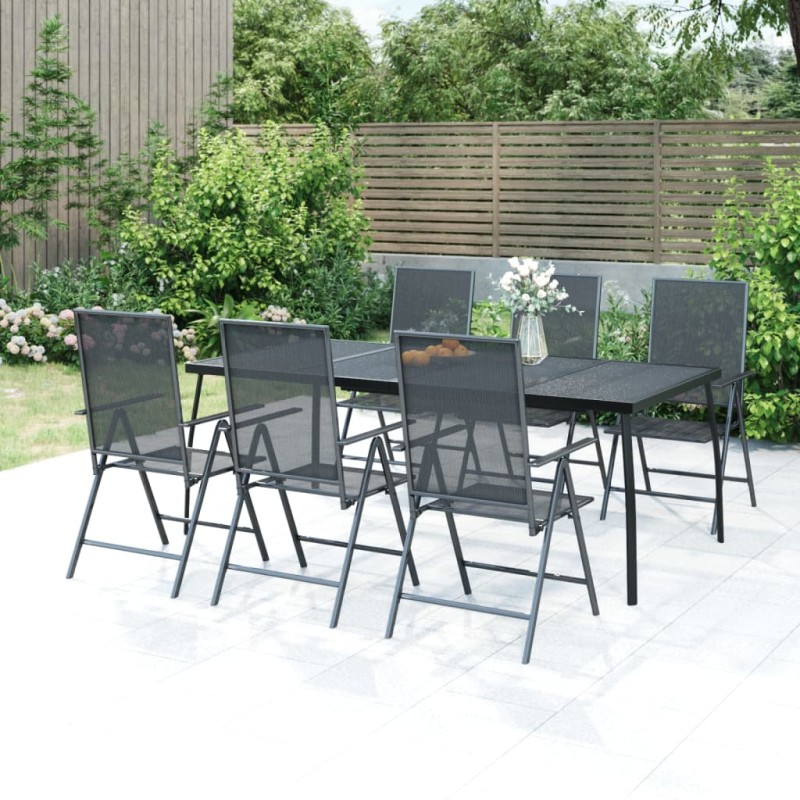 Gartentisch Anthrazit 200x100x72 cm Stahlgitter