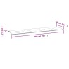 Gartenbank-Auflage Rosa 200x50x3 cm Stoff