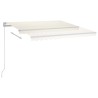 Markise Manuell Einziehbar mit LED 450x350 cm Creme