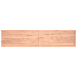 Waschtischplatte Hellbraun 220x50x(2-6) cm Massivholz Behandelt