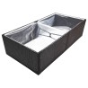 Pflanzkübel Schwarz 157x80x40 cm Poly Rattan