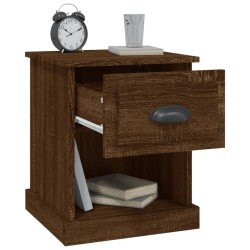 Nachttische 2 Stk. Braun Eiche 39x39x47,5 cm Holzwerkstoff