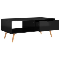 Couchtisch Hochglanz-Schwarz 100x49,5x43 cm Holzwerkstoff