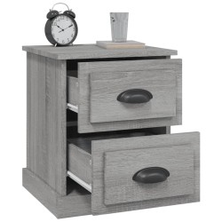 Nachttische 2 Stk. Grau Sonoma 39x39x47,5 cm Holzwerkstoff