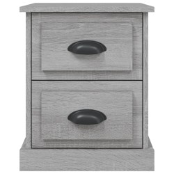 Nachttische 2 Stk. Grau Sonoma 39x39x47,5 cm Holzwerkstoff