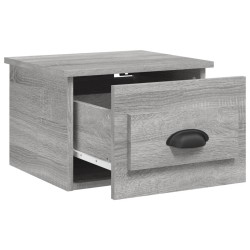 Wand-Nachttische 2 Stk. Grau Sonoma 41,5x36x28 cm