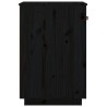 Schreibtisch-Schrank Schwarz 40x50x75 cm Massivholz Kiefer