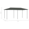 Pavillon 2,98x5,3x2,59 m Grau 160 g/m²