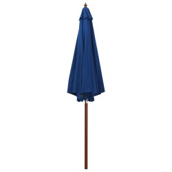 Sonnenschirm mit Holz-Mast 300x258 cm Blau