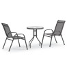 3-tlg. Garten-Bistro-Set Grau