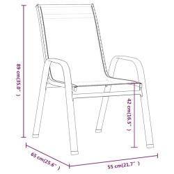 3-tlg. Garten-Bistro-Set Grau