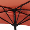 Balkon-Sonnenschirm Alu-Mast Terrakotta 270x144x222cm Halbrund