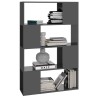 Bücherregal Raumteiler Hochglanz-Grau 80x24x124,5 cm