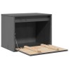 Wandschrank Grau 45x30x35 cm Massivholz Kiefer