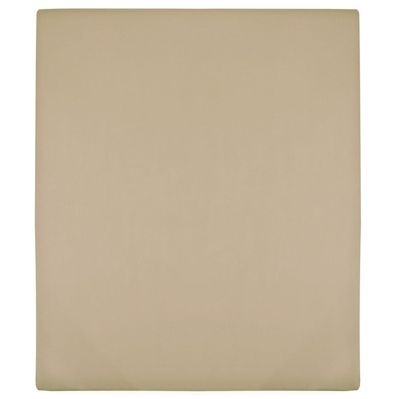 Spannbettlaken Jersey Taupe 140x200 cm Baumwolle