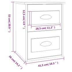 Wand-Nachttisch Braun Eichen-Optik 41,5x36x53 cm