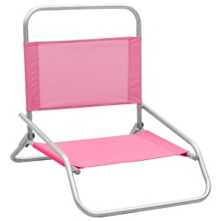 Klappbare Strandstühle 2 Stk. Rosa Stoff