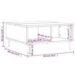 Couchtisch Weiß 60x60x30 cm Holzwerkstoff