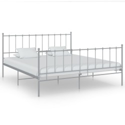 Bett Grau Metall 140x200 cm