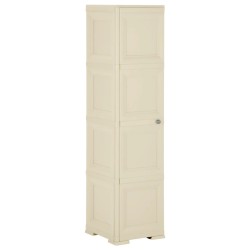 Kunststoffschrank 40x43x164 cm Holzdesign Angora-Weiß