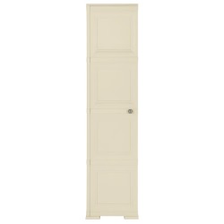 Kunststoffschrank 40x43x164 cm Holzdesign Angora-Weiß