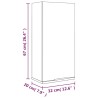 Wand-Badschrank Grau Sonoma 32x20x67 cm